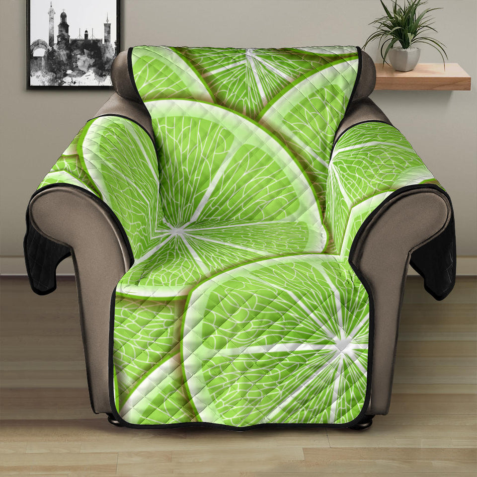 Sliced Lime Pattern Recliner Cover Protector