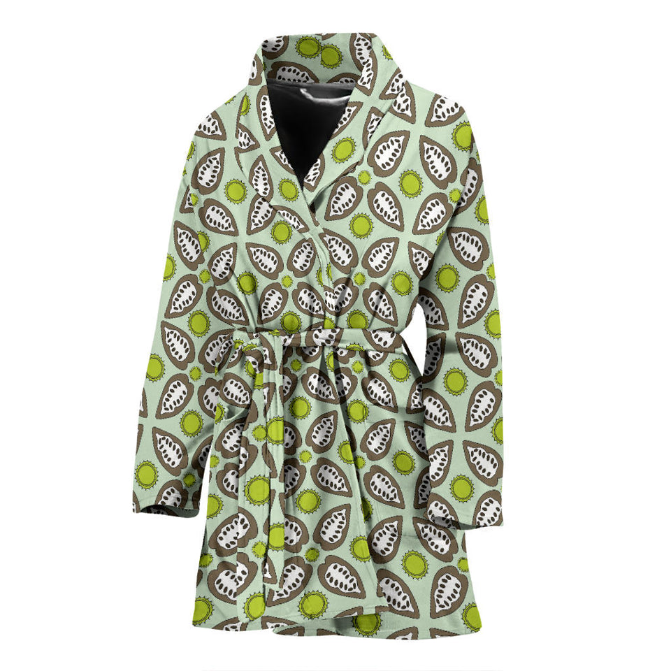 Cocoa Pattern background Women Bathrobe