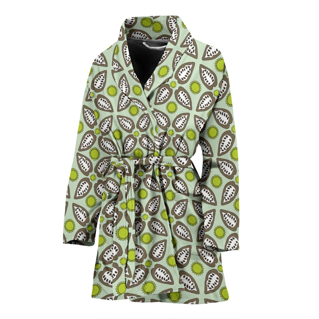 Cocoa Pattern background Women Bathrobe