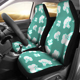 Broccoli Pattern Green background Universal Fit Car Seat Covers