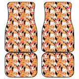 Squirrel Pattern Print Design 04 Front and Back Car Mats