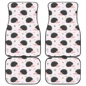 Hedgehog Pattern Print Design 04 Front and Back Car Mats