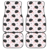 Hedgehog Pattern Print Design 04 Front and Back Car Mats