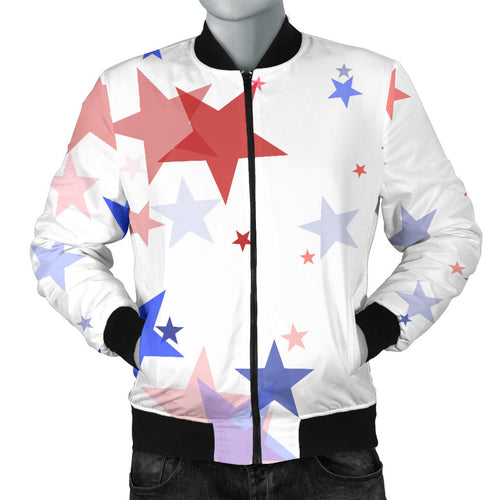 USA Star Pattern Men Bomber Jacket