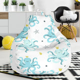 Octopus Blue Pattern Bean Bag Cover