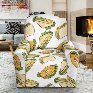 Sandwich Pattern Print Design 05 Recliner Chair Slipcover