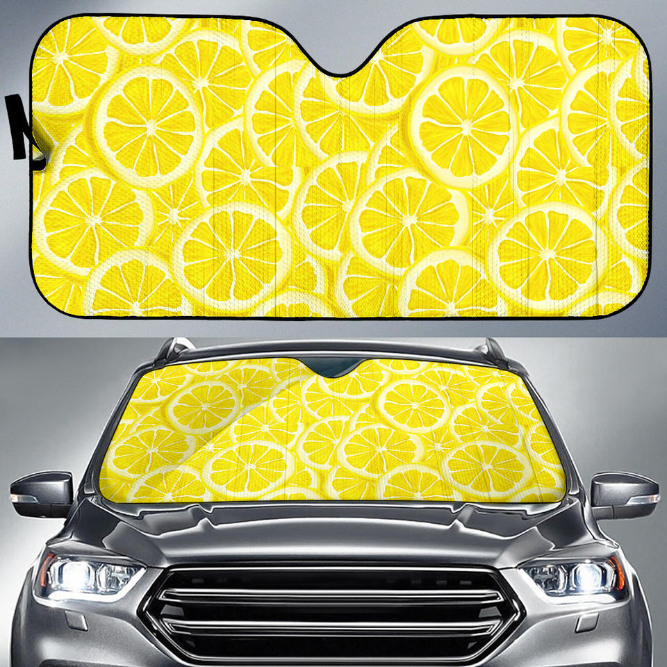 Sliced Lemon Pattern Car Sun Shade