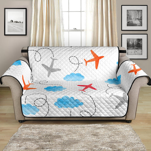 Airplane Cloud Pattern Loveseat Couch Cover Protector