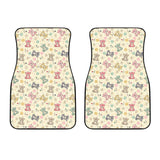 Teddy Bear Pattern Print Design 05 Front Car Mats