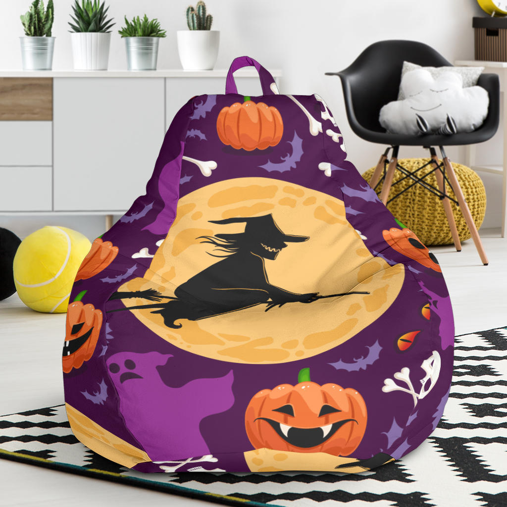 Halloween Pumpkin Witch Pattern Bean Bag Cover