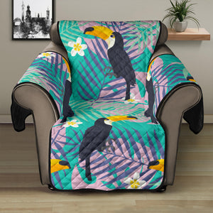 Toucan Pattern Background Recliner Cover Protector