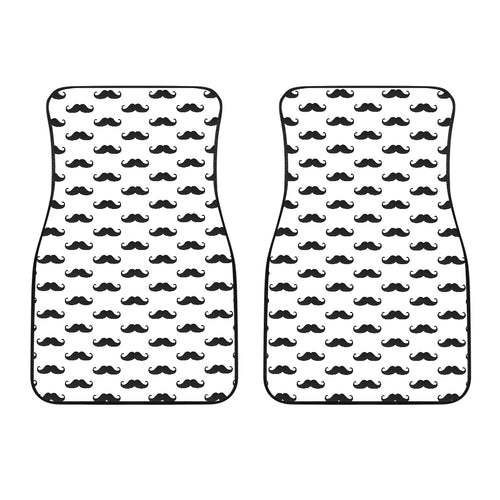 Mustache Beard Pattern Print Design 05 Front Car Mats