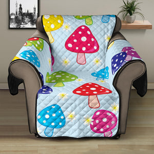 Colorful Mushroom Pattern Recliner Cover Protector