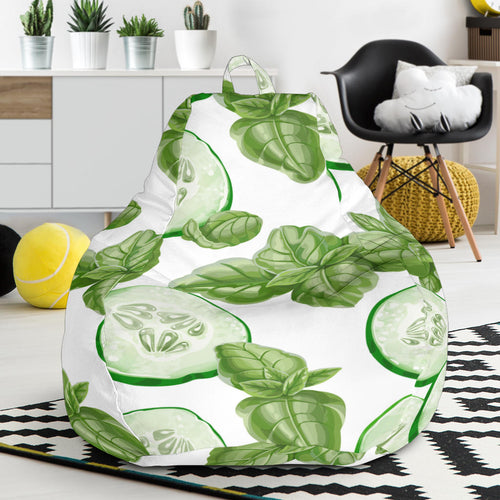 Sliced Cucumber Leaves Pattern Bean Bag Cover