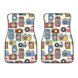 Camera Pattern Print Design 05 Front Car Mats