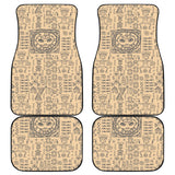 Egypt Hieroglyphics Pattern Print Design 04 Front and Back Car Mats