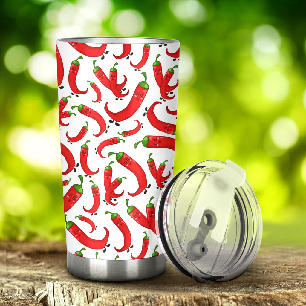 Red Chili Pattern Tumbler