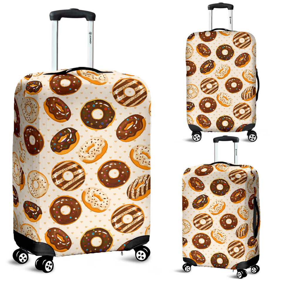 Chocolate Donut Pattern Luggage Covers