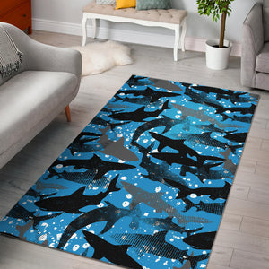 Shark Pattern Background Area Rug