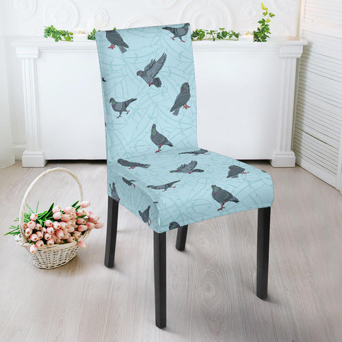 Pigeon Pattern Print Design 02 Dining Chair Slipcover