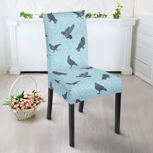 Pigeon Pattern Print Design 02 Dining Chair Slipcover
