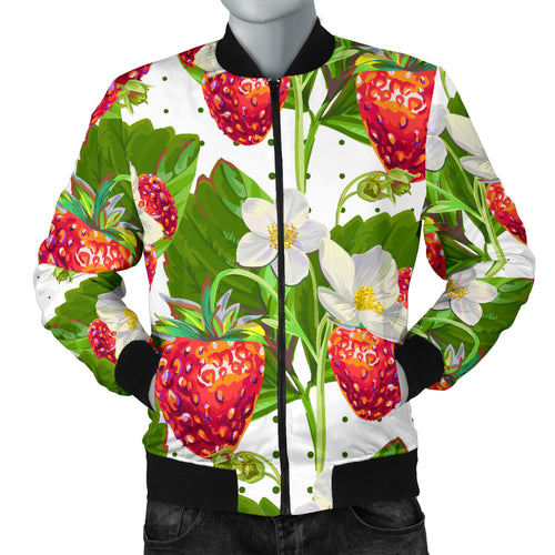 Strawberry Pattern Men Bomber Jacket