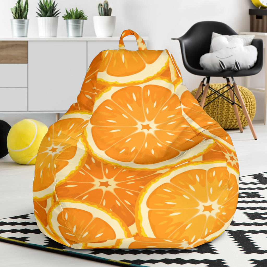 Sliced Orange Pattern Bean Bag Cover