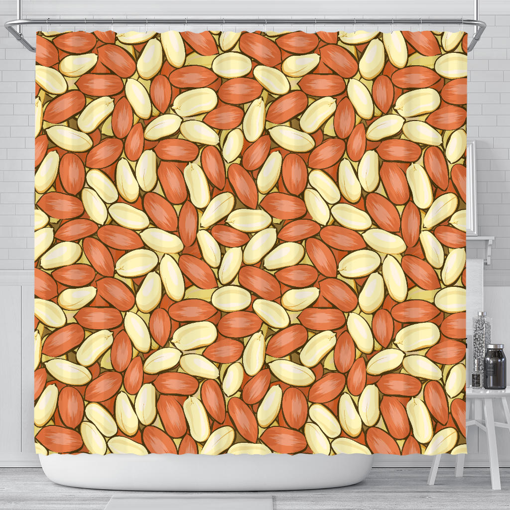 Peanut Pattern Background Shower Curtain Fulfilled In US