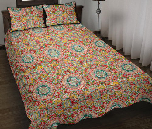 Indian Theme Pattern Quilt Bed Set