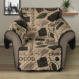 Cocoa Chocolate Pattern Recliner Cover Protector