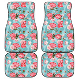 Rose Pattern Print Design 03 Front and Back Car Mats