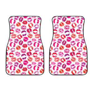 Lips Pattern Print Design 04 Front Car Mats