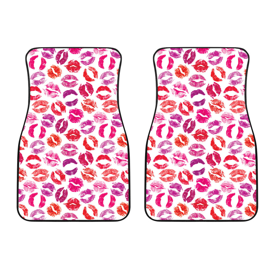 Lips Pattern Print Design 04 Front Car Mats