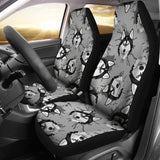 Siberian Husky Pattern Theme Universal Fit Car Seat Covers