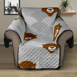 Cute Otter Pattern Recliner Cover Protector