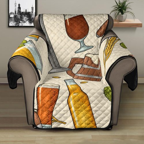 Beer Pattern Recliner Cover Protector