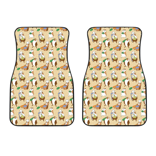 Guinea Pig Pattern Print Design 02 Front Car Mats