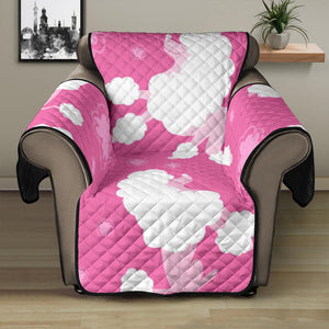 Poodle Pink Theme Pattern Recliner Cover Protector