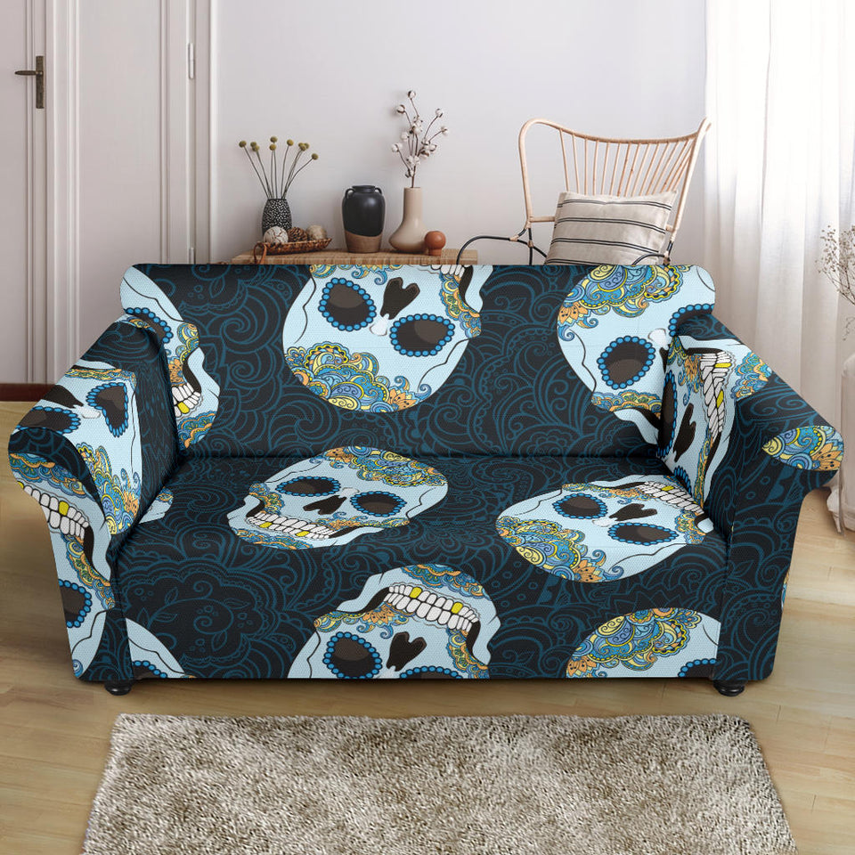 Suger Skull Pattern Loveseat Couch Slipcover