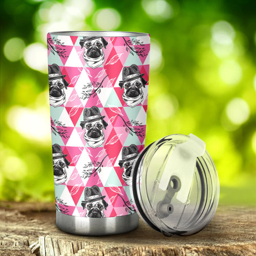 Pug Pattern Tumbler