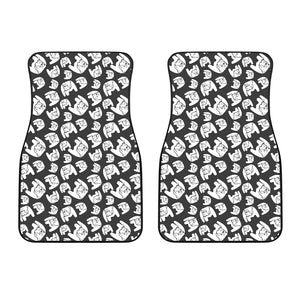 English Bulldog Pattern Print Design 02 Front Car Mats