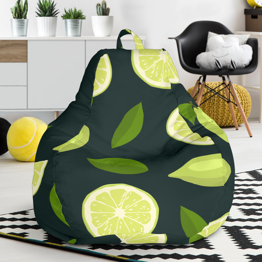 Lime Leaves Pattern Bean Bag Cover