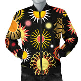 Colorful Sun Pattern Men Bomber Jacket