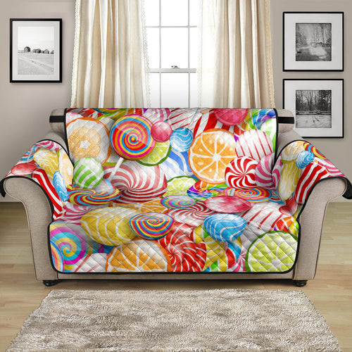 Candy Lollipop Pattern Loveseat Couch Cover Protector