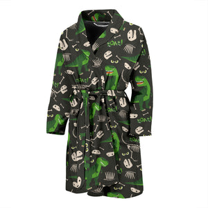 Dinosaur Pattern Men Bathrobe