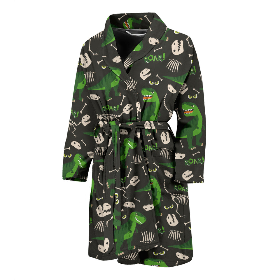 Dinosaur Pattern Men Bathrobe