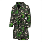 Dinosaur Pattern Men Bathrobe