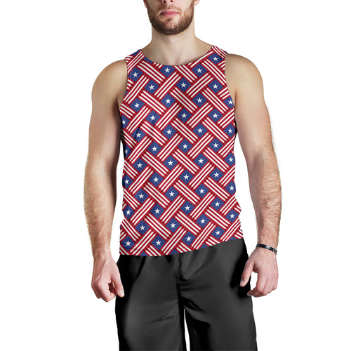 USA Star Stripe Pattern Men Tank Top