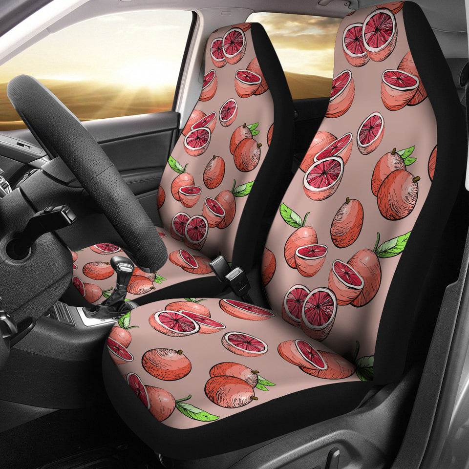 Grapefruit Pattern Background Universal Fit Car Seat Covers