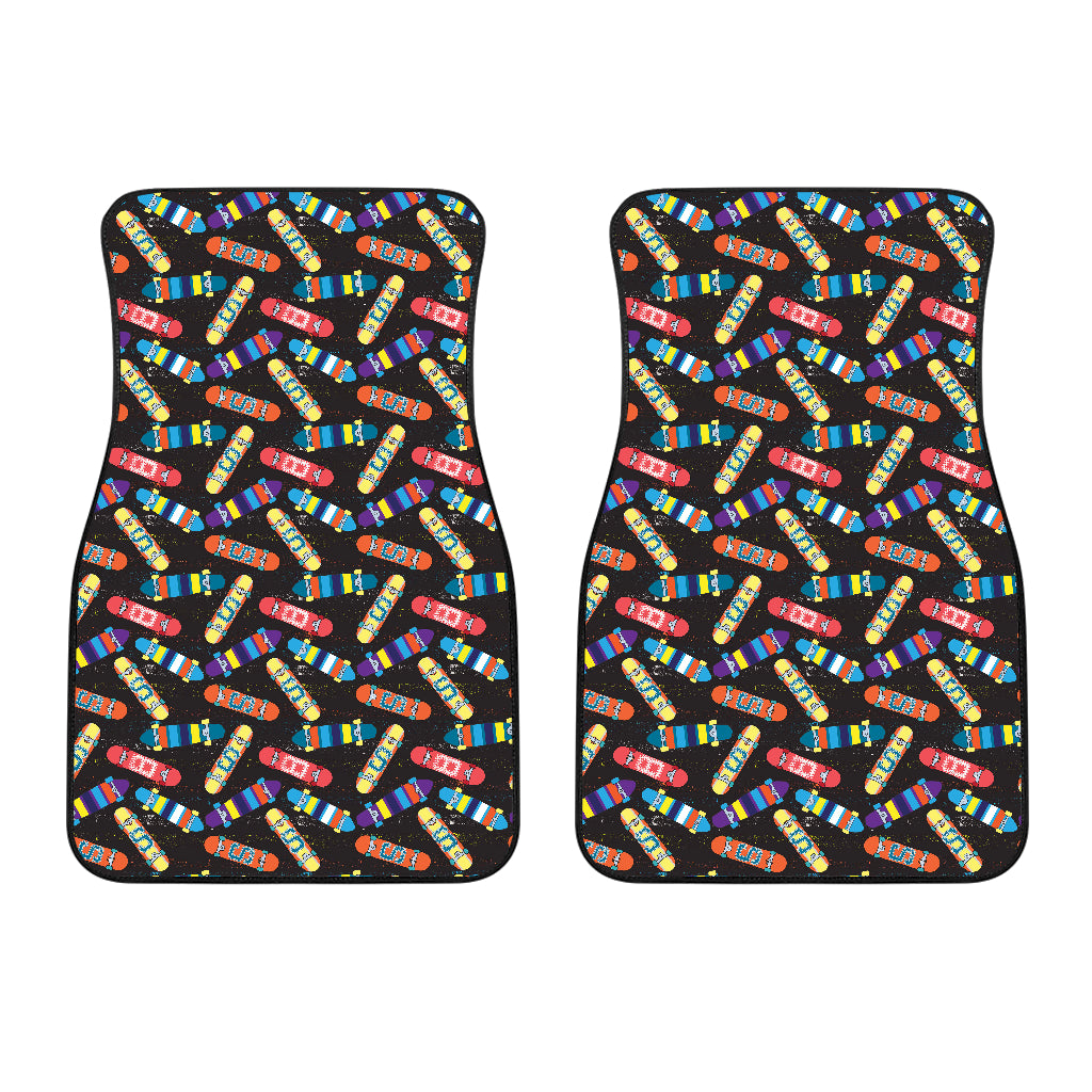 Skate Board Pattern Print Design 02 Front Car Mats